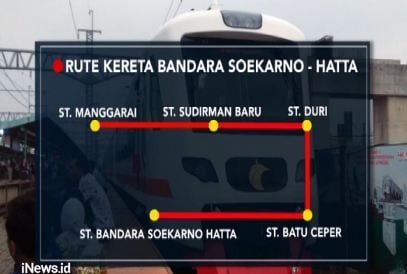 Siap Beroperasi, Ini Rute Kereta Bandara Soekarno-Hatta